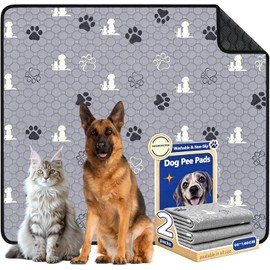 Almohadillas Lavables para Perros,Impermeable Almohadilla de Entrenamiento,Tapetes Reutilizable de Entrenamiento para Perros,Almohadilla con Antideslizante Inferior para Perro Gatos (B-90X140CM(2PCS))