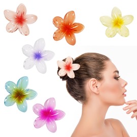 Flower Hair Clips, Nonslip Flower Claw Clips for Women and Girls, hair accessories for Medium to Thick Hair, Hawaiian Style Flowers Hairs Accessories