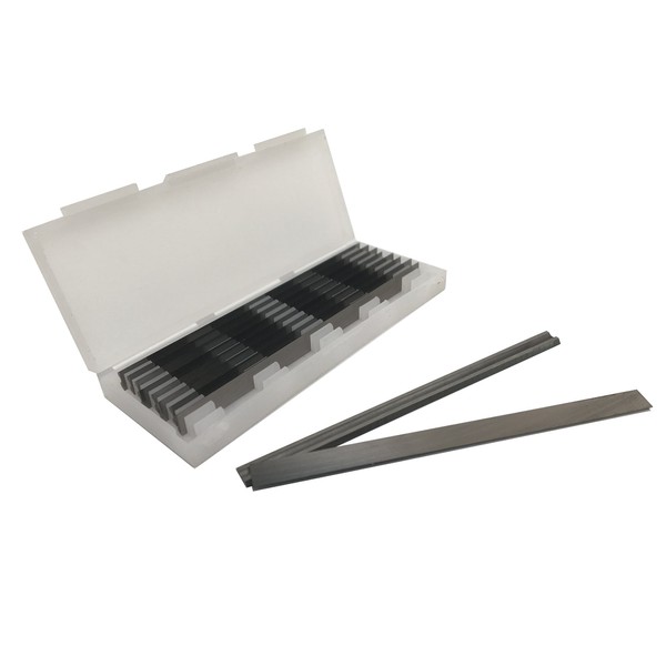 Box of 10-82mm HSS Reversible Planer Blades Replaces Makita, Black