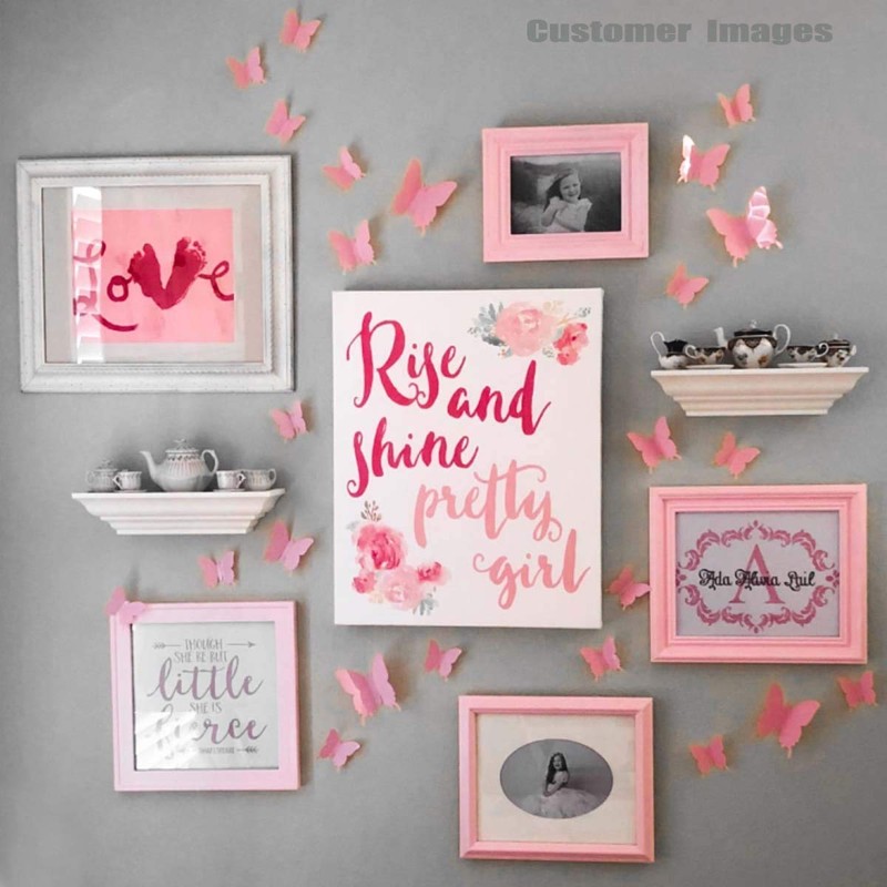 24pcs Kawaii 3D Butterfly Removable Mural Stickers Wall Stickers Decal