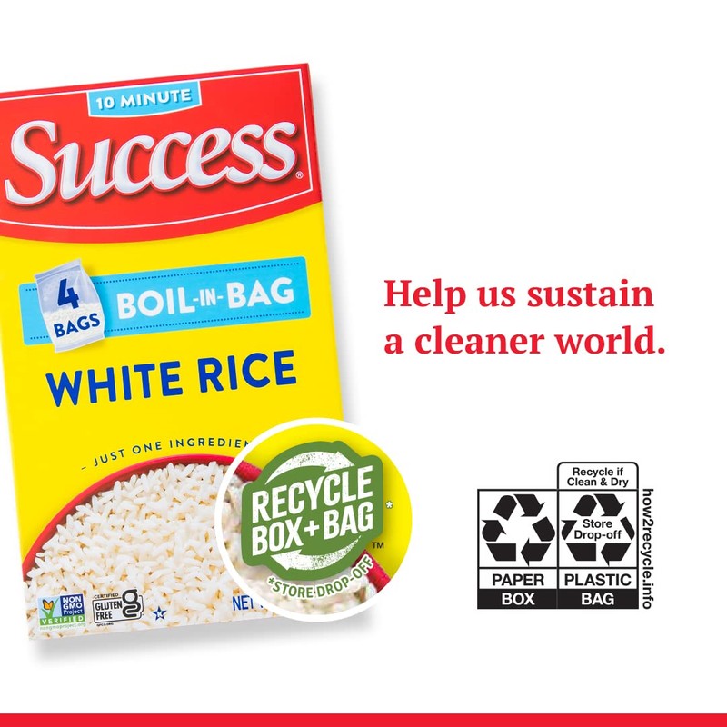 Success Boil-in-Bag Rice, White Rice, Quick and Easy Rice Meals,