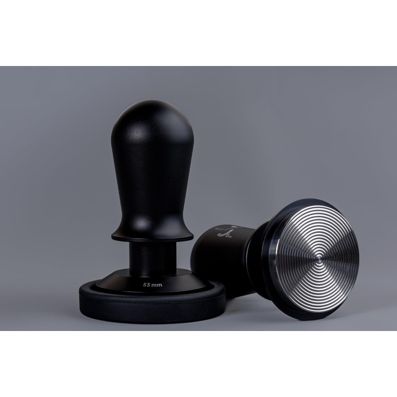 La mellow（ラ・メロウ） エスプレッソコーヒー定圧タンパー53mm (ステンレスベース+アルミハンドル) タンパーマット付き