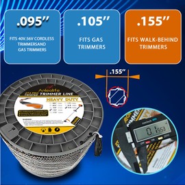 A ANLEOLIFE 1-Pound ZT3 Pro Heavy Duty Diamond .155-Inch-by-148-ft Twisted Trimmer Line Donut,3-Component Tri-Extrusion 4.0-mm-by-45-meter Weed Eater String