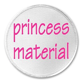 Princess Material - 3" Circle Sew/Iron On Patch Cute Pink Royal Crown