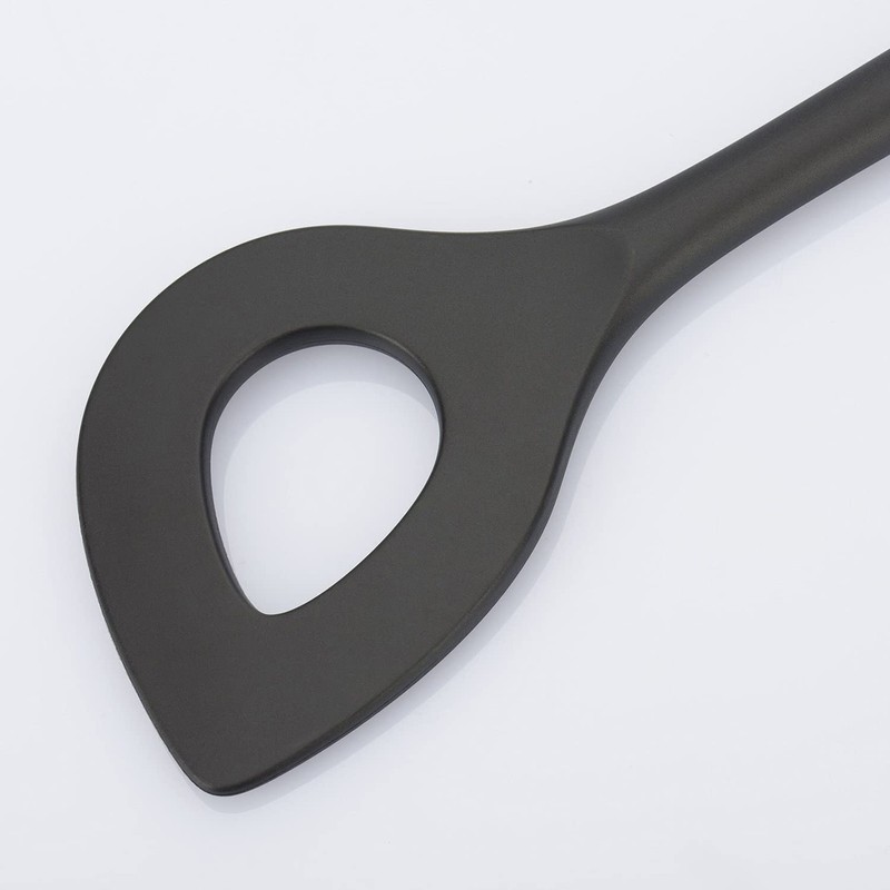 Westmark Pointed Hole Spoon/Cooking Spoon, Length: 30 cm, Gentle, Black,