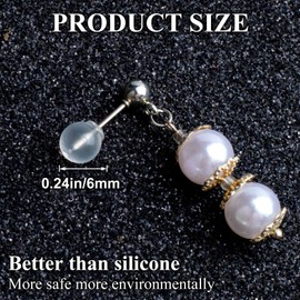 Alpinleux 50 Pcs Comfort Impenetrable Soft Safety Backs, Secure Clear Rubber Earring Backs, TPE Material Backs for Earrings Posts (6mm)