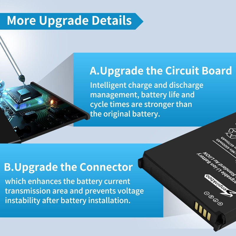 Senpinkboo SCP-76LBPS Battery [Upgrade 4570mAh] for Kyocera E7200