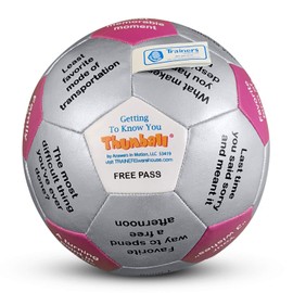 Trainers Warehouse Getting to Know You Thumball 6" | Conversation Starter, Ice Breaker, Team Building Game for The Office in Any Setting | 32 Prompts