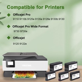 FIRSTINK High Capacity 936XL 936 Ink Cartridges 936e Ink Cartridges Combo Pack Replacement for OfficeJet Pro 9110b 9120 9122e 9125e 9128e 9130 9135e 9730e Printer(5-Pack)
