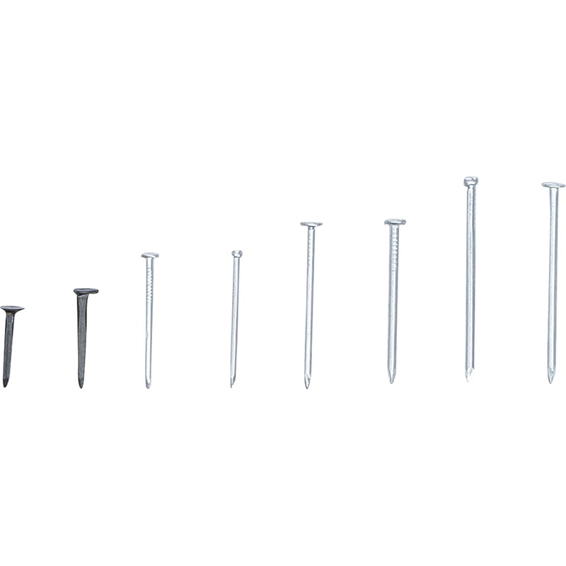 Kraftmann 8074 Assorted Nails Brads, Silver