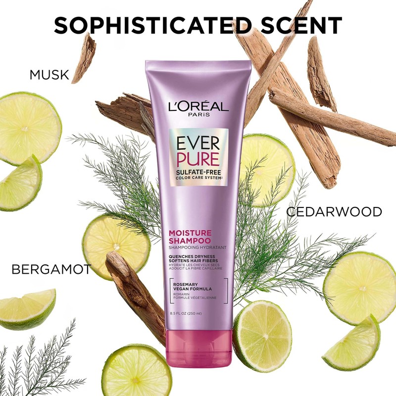 L’Oréal Paris Moisture Sulfate Free Shampoo, Hair Care for Color-Treated