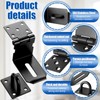 Door Hasp Latch Lock, 4 Inch Black Right Angle Hasp