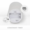 Luminara White Moving Flame Pillar Flameless LED Candle, Scalloped Edge,