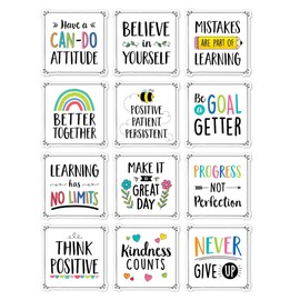 CTP Positive Mindset 10" Cut-Outs Learning Décor Accents for Classroom (Creative Teaching Press 10815)