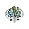 AeraVida Majestic Ocean's Seashell Motif Abalone Shell Inlay Sterling Silver