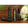 QINJIEJIE Labradorite Crystals Tower 4 Inch Large Healing Stone Crystal
