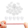 25 Pieces Clear Round Ball Cord Locks Toggles, Spring Cord
