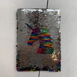 Unbranded Kids Sequin Unicorn Notebook, Pen, And Keychain