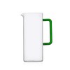 Ichendorf Milano Clear Jug with Green Handle Collection Tube Colour
