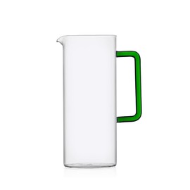 Ichendorf Milano Clear Jug with Green Handle Collection Tube Colour