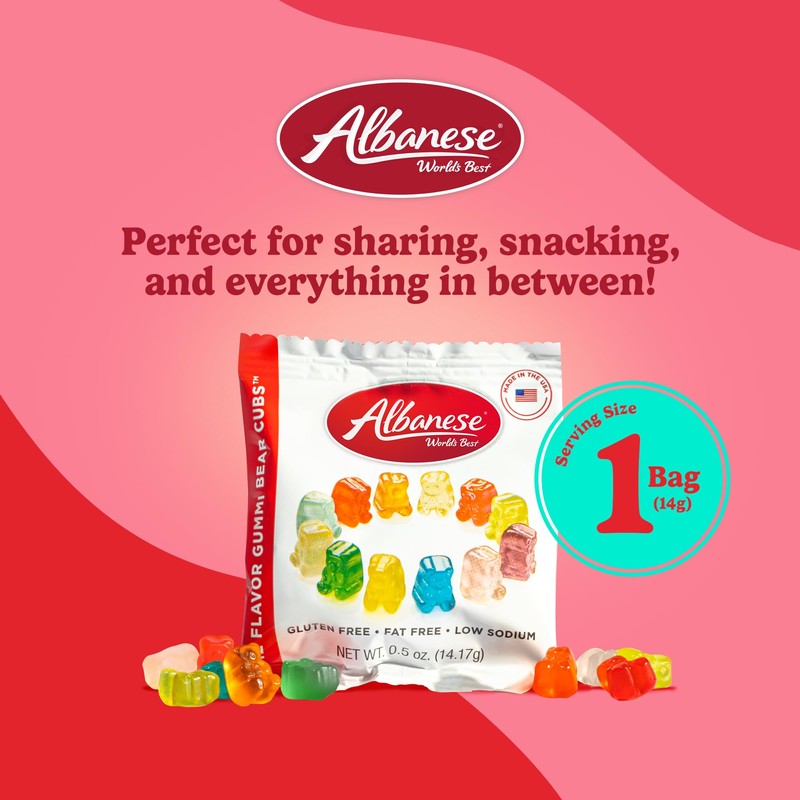 Albanese World's Best 12 Flavor Gummi Bear Cubs | 50