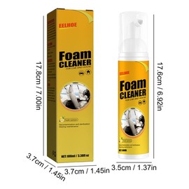 Car Steering Wheel Foam Cleaner - Multifunctional Interior Cleaner with Compound Enzyme, Surfactant & Emulsifier for Effective Grease and Dirt Removal:_pgyh004-100ml