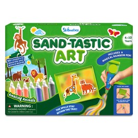 Skillmatics Sand Art Activity - Animals, Create & Stick 50+ Colorful Stickers, Creative Craft Kits & Supplies for Kids, Gifts for Girls & Boys Ages 4, 5, 6, 7, 8, 9, 10