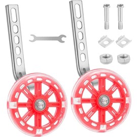 Universal Training Wheels，Stabilisers for childs bike，Bicycle Stabilisers，Auxiliary Wheel Bicycle，Kids Bike Stabilizers，Stabilisers for bikes，Wheel Stabiliser，Cycling Training Wheels (red)