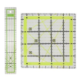 YSJCHEBS 2 Pieces Sewing Ruler Acrylic Patchwork Ruler Sewing Accessories Sewing Measuring Tools Tailor Ruler