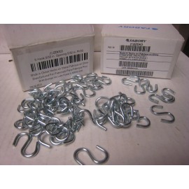 FABORY 2 -Boxes  50 pcs  each = 100 pc FABORY 2ZDK3 S Hook Steel Zinc Plated Pack of 50