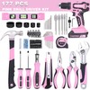 FASTPRO 177-Piece 20V Pink Cordless Lithium-ion Drill Driver and Home
