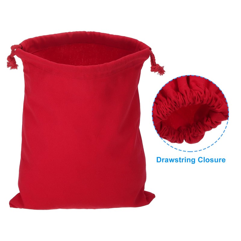 PATIKIL Reusable Drawstring Bags, 10x12.6 Inch 3 Pack Multipurpose Cotton