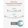 Zenna Home Rustproof Double Curved Shower Curtain Rod, No Drill
