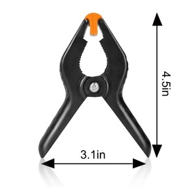 FUDESY 4.5 inch Spring Clamps, Heavy Duty Backdrop Clips for Photography Studio, Plastic Strong Clamps for Crafts, Woodworking DIY, 10-Pack