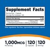 Nutricost Methylfolate 1000mcg, 120 Vegetarian Capsules - Gluten Free, Non-GMO