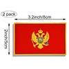 2 Pack PVC Montenegro Montenegrins Country Flag Patch,PVC Country Flag