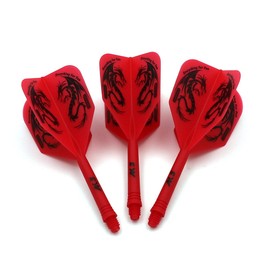 CUESOUL ROST Integrated Dart Shaft and Flights,big wing shape,Set of 3 pcs Dragon Pattern(CSAK-5JL4)