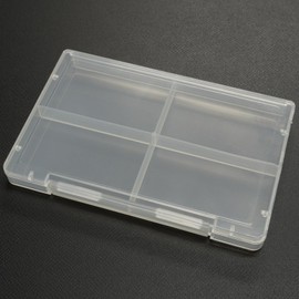 Lightning Parts, Clear Case, Small Storage Case, Plastic, 0.4 inch (1 cm) Thick, 4 Divided