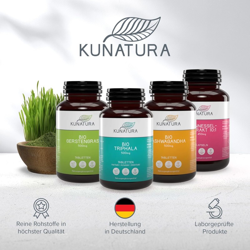 KUNATURA - Nettle Extract 10:1-200 Capsules of 450 mg -