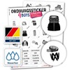 Typographus - 68 child-friendly stickers for clothes - for wardrobes,