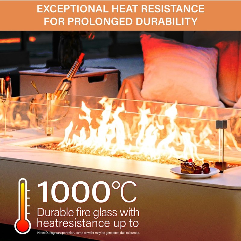 NUPICK 20 Pound Fire Glass, 1/2 Inch Reflective Fire Pit