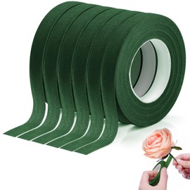 XRXYMQ 6 Stück Floristenband 162m Floristenkrepp Schwarzgrn Farben Floristentape 12mm Floral Tape Für Bouquet Selbstklebend Blumenband Für Blumenstrauß Stiel Verpacken Und DIY Kunsthandwerk (27m/Bände