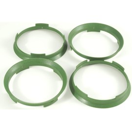 4 x Centring Rings 70.4 x 67.1/70 4 to 67 1 Green Compatible with Rondelle Kia Hyundai Mazda Mitsubishi