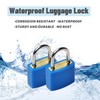 Pack of 2 Suitcase Lock with Key, Blue Luggage Locks,