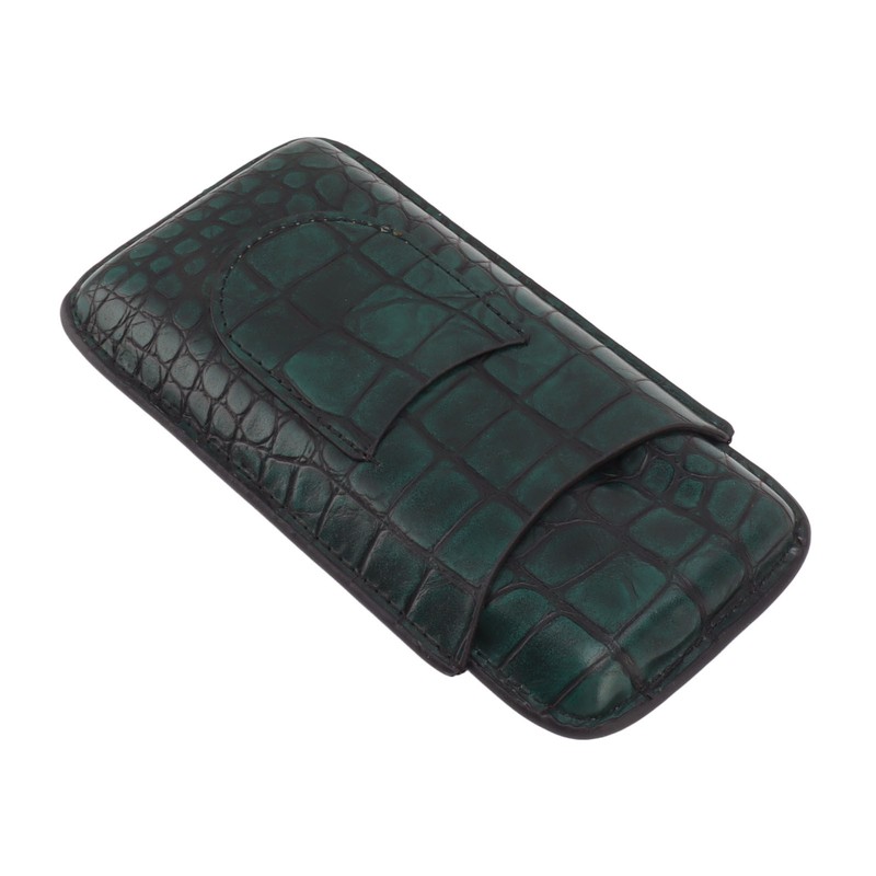 Artificial Leather Cigar Case Portable Lightweight Waterproof 3 Fingers Humidor