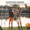 Fishing Rod Carrier Strap, Portable Fishing Pole Shoulder Belt, Adjustable