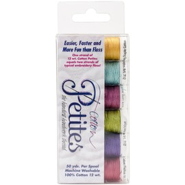 Sulky Sampler Cotton Petites (6 Pack), Bright Colors Assortment