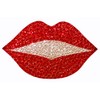 Crystal Heiress Rhinestone Red Lips 2.6 x 4.5