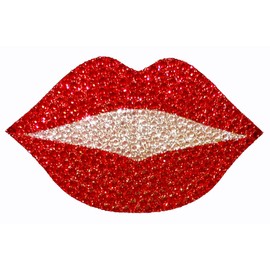 Crystal Heiress Rhinestone Red Lips 2.6 x 4.5