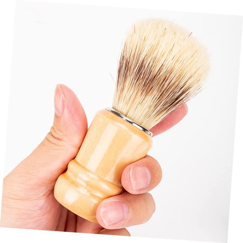 TOVINANNA 2 Pack Shave Brush Men's Haircare Wood Handle Beard